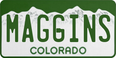 CO license plate MAGGINS