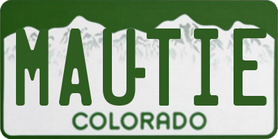 CO license plate MAUTIE