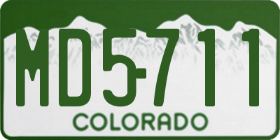 CO license plate MD5711