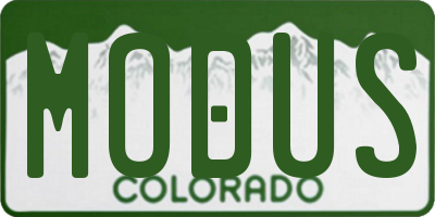 CO license plate MODUS