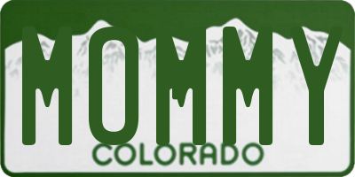 CO license plate MOMMY