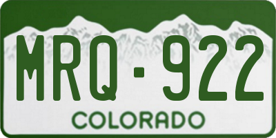 CO license plate MRQ922