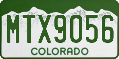 CO license plate MTX9056