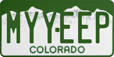 CO license plate MYYEEP