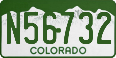 CO license plate N56732