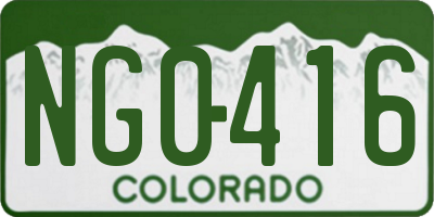 CO license plate NG0416