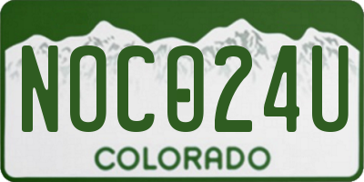 CO license plate NOCO24U