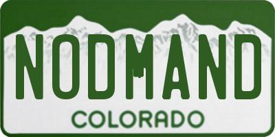 CO license plate NODMAND