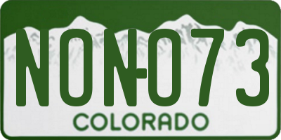 CO license plate NONO73