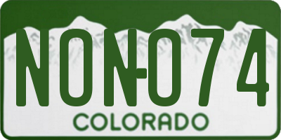 CO license plate NONO74