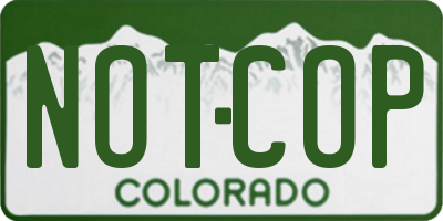 CO license plate NOTCOP