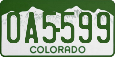 CO license plate OA5599