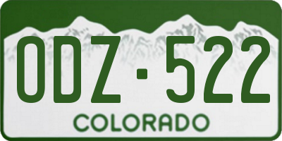 CO license plate ODZ522