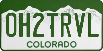 CO license plate OH2TRVL