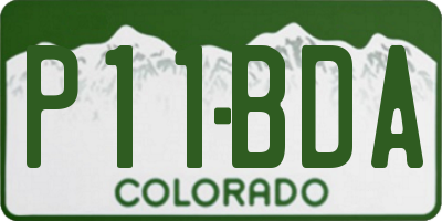 CO license plate P11BDA