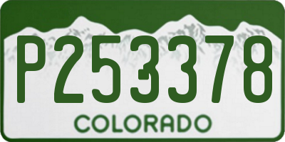 CO license plate P253378