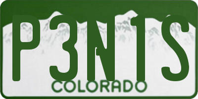 CO license plate P3N1S