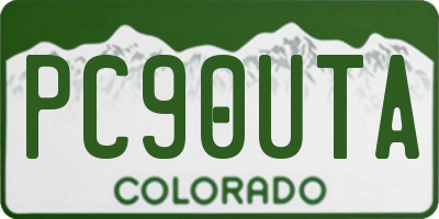 CO license plate PC90UTA