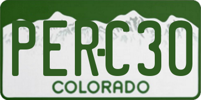 CO license plate PERC30