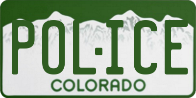 CO license plate POLICE