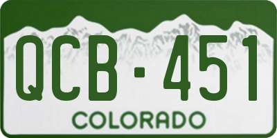 CO license plate QCB451