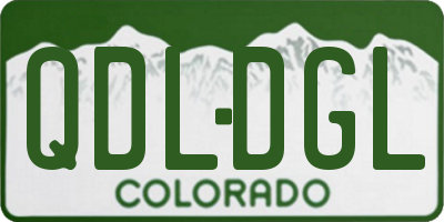 CO license plate QDLDGL