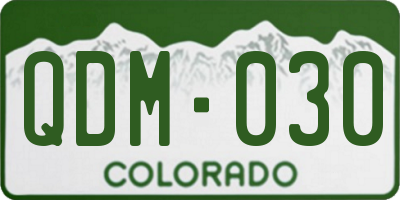 CO license plate QDM030