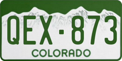 CO license plate QEX873