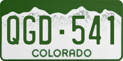 CO license plate QGD541