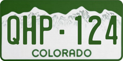 CO license plate QHP124
