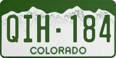 CO license plate QIH184