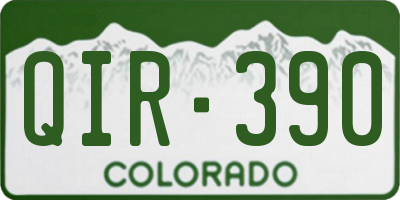 CO license plate QIR390