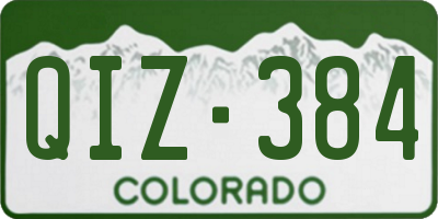 CO license plate QIZ384