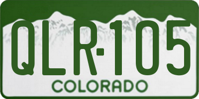 CO license plate QLR1O5