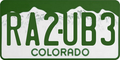 CO license plate RA2UB3