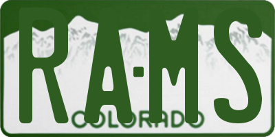 CO license plate RAMS