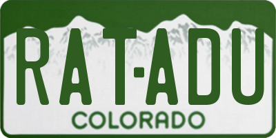 CO license plate RATADU