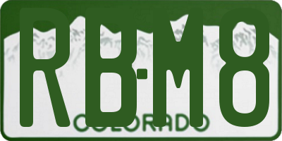 CO license plate RBM8