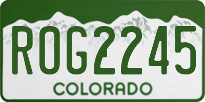 CO license plate ROG2245