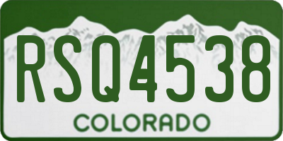 CO license plate RSQ4538