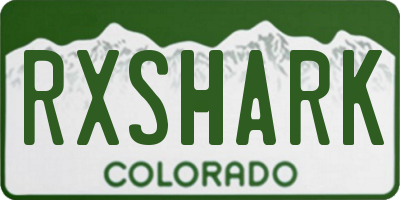 CO license plate RXSHARK