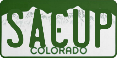 CO license plate SACUP