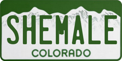 CO license plate SHEMALE