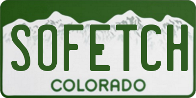 CO license plate SOFETCH