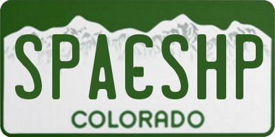 CO license plate SPACSHP