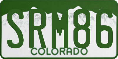 CO license plate SRM86