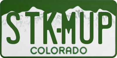 CO license plate STKMUP