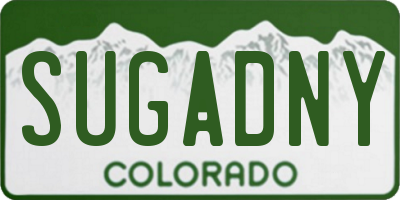 CO license plate SUGADNY