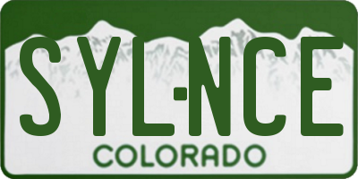 CO license plate SYLNCE