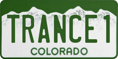 CO license plate TRANCE1